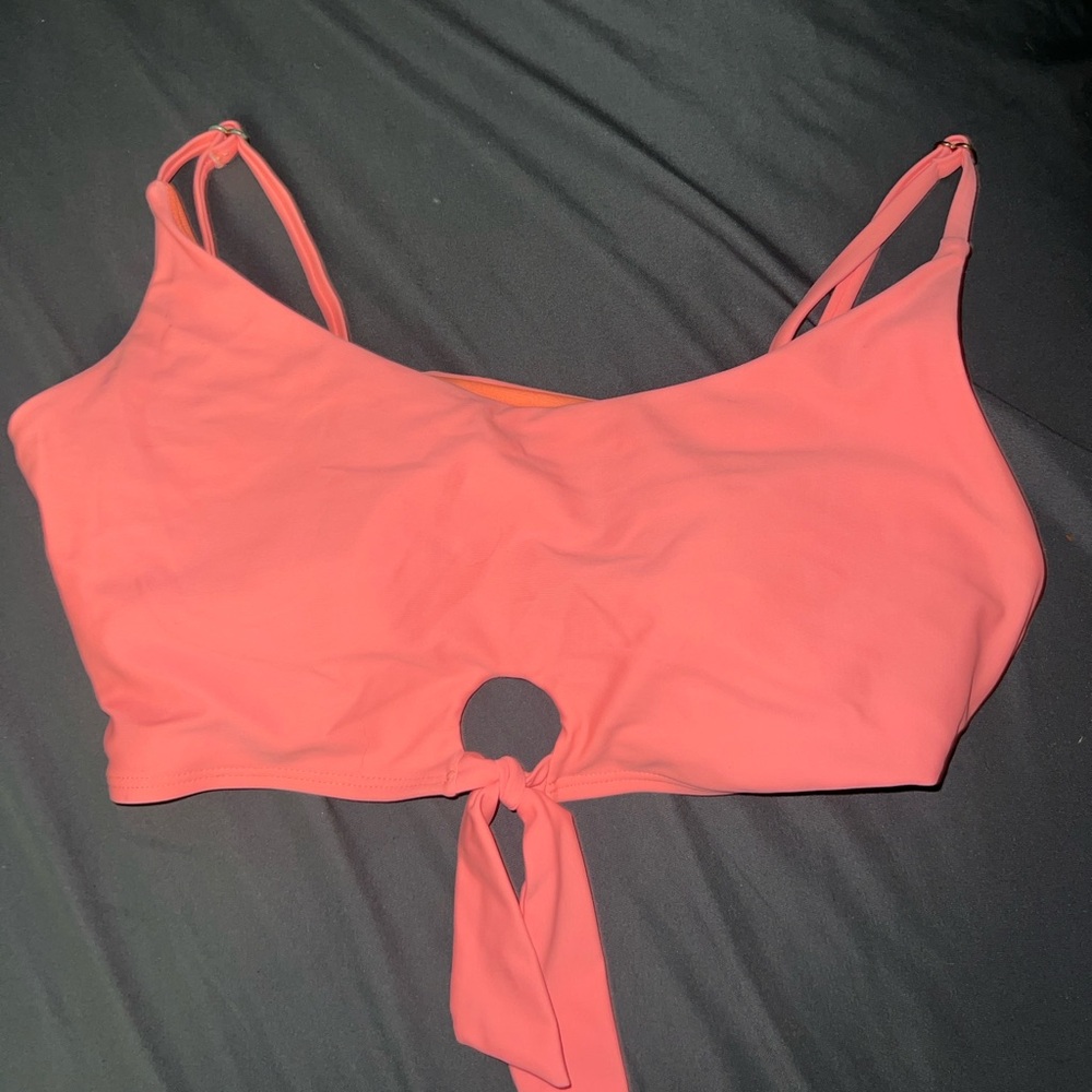 No Boundaries Peach Bikini Top